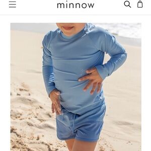 Minnow Unisex 9/10 Long Sleeve Blue Rashguard